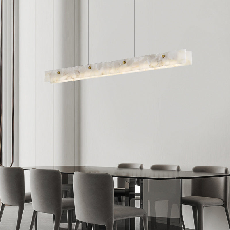 Edge Moderne LED Hanglampen Wit Metaal/Marmer Eetkamer/Bar