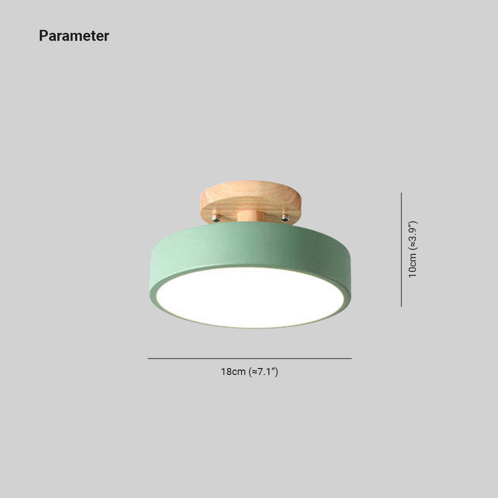 Quinn Moderne LED Plafondlamp Hout/Acryl Hout/Wit/Roze/Groen/Grijs Slaap/Eet/Woonkamer