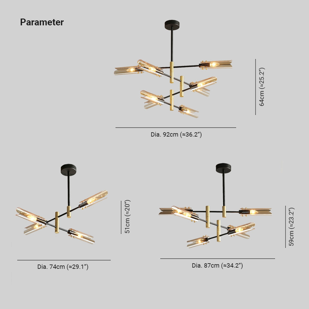 Sanna Moderne Plafondlamp Metaal/Glas Half-Inbouw Grijs/Amber Slaap/Eetkamer