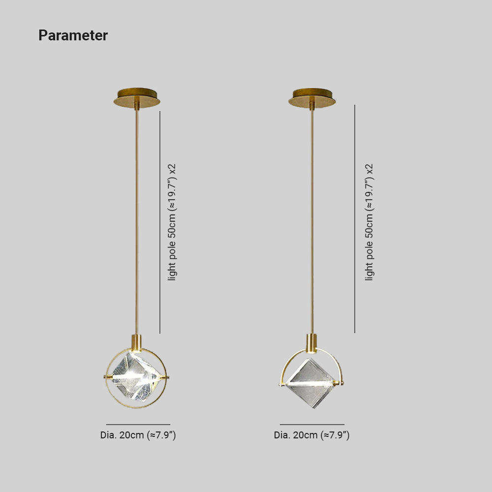 Kristy Moderne Luxe Geometrie Hanglamp Goud Metaal/Kristall Woon/Slaap/Eetkamer