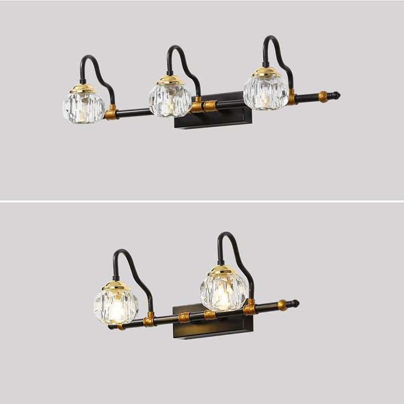 Kristy Moderne Bol LED Wandlamp Metaal/Acryl Zwart Slaap/Woon/Badkamer