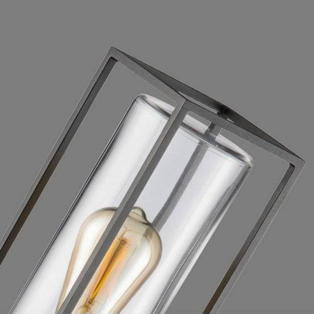 Pena Moderne Cilinder LED Buitenlamp Zonne Metaal/Glas Zwart Tuin/Stoeprand/Balkon