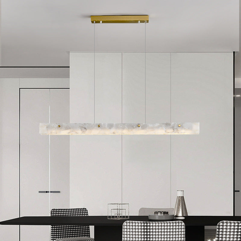 Edge Moderne LED Hanglampen Wit Metaal/Marmer Eetkamer/Bar