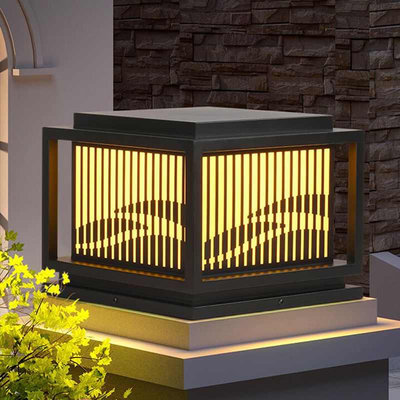 Riley Moderne LED Vierkant Buitenlamp Metaal Zwart Tuin/Stoeprand