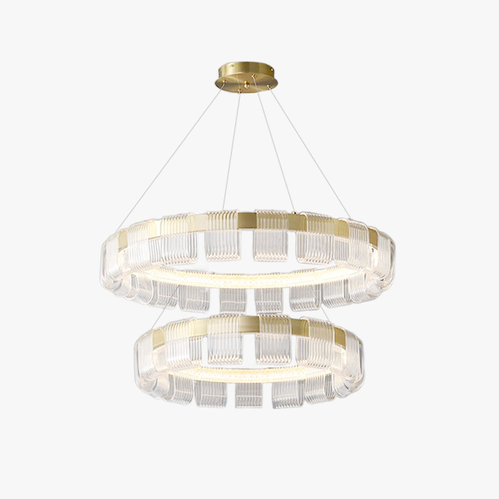 Evette Moderne Ronde LED Hanglamp Metaal/Acryl Goud/Transparant Slaap/Woon/Eetkamer