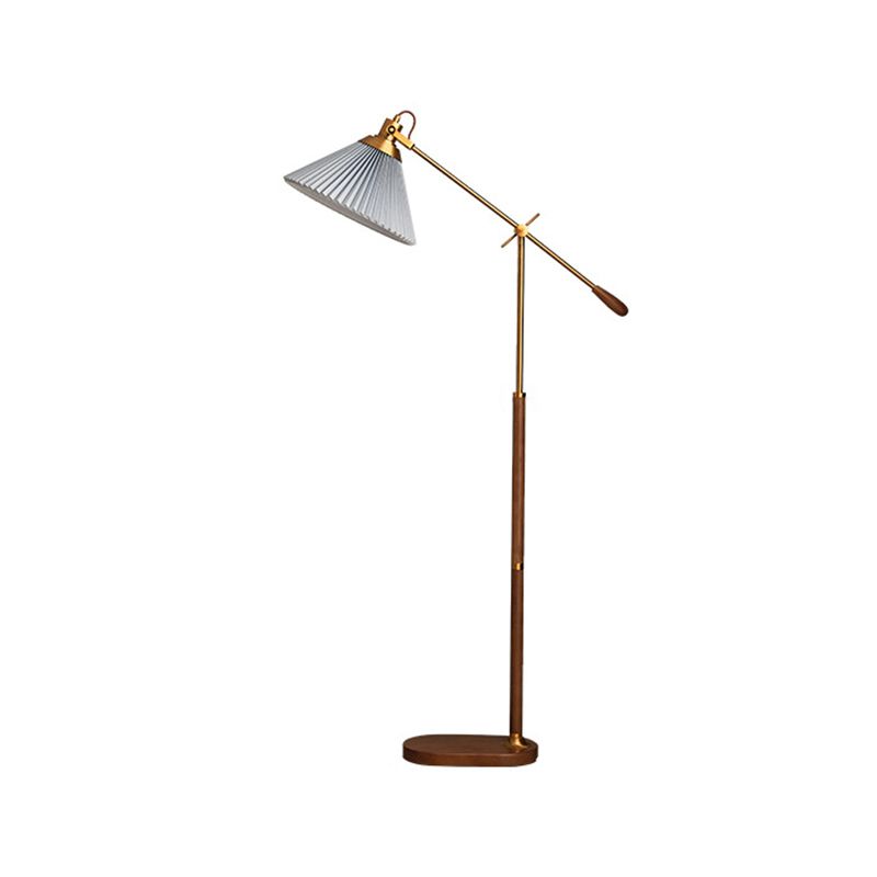 Ozawa Retro Design LED Vloerlamp Geplooid  Metaal/Hout Woonkamer/Slaapkamer