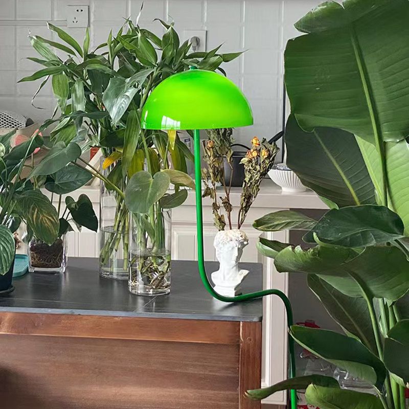 Salgado Moderne Design Vloerlamp Paddestoel Midden Eeuwenoud Boog Metaal/Glas Groen Eetkamer