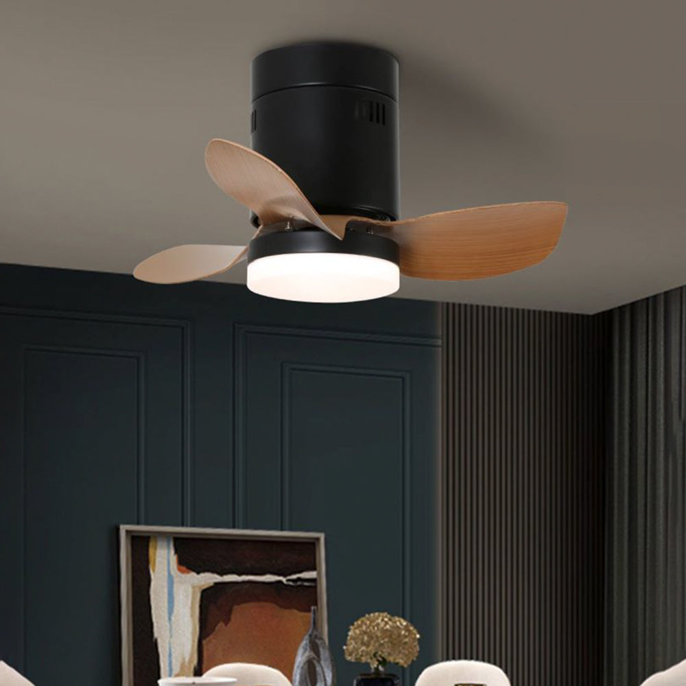 Walters Moderne Design LED Plafondventilator met Lamp Metaal/Acryl Zwart/Bruin Woonkamer/Eetkamer
