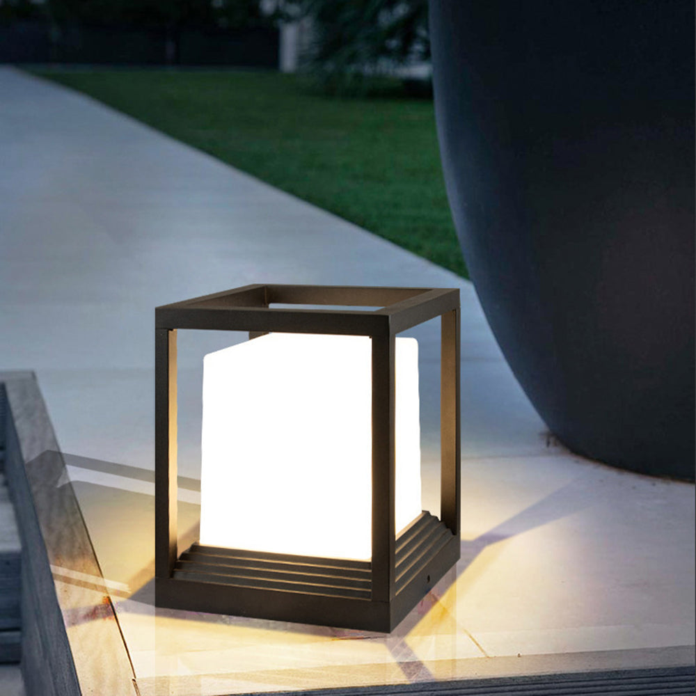 Orr Moderne LED Vierkant Buitenlamp Zonne Metaal/Acryl Zwart Tuin/Stoeprand/Balkon