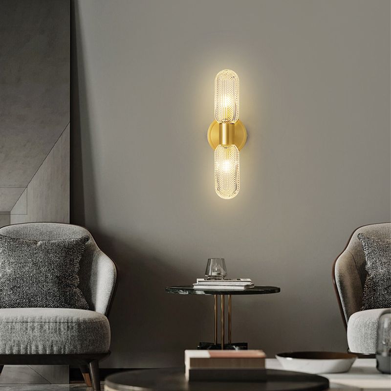 Hailie Moderne Bol LED Wandlamp Metaal/Glas Goud/Transparant Slaap/Woon/Badkamer