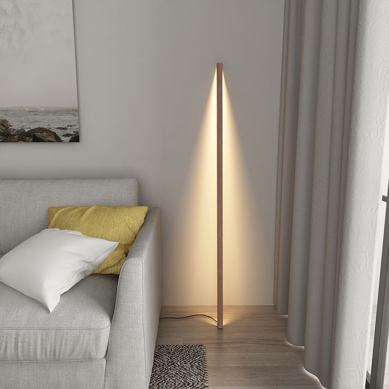 Ozawa Minimalistische Design Lineaire Vloerlamp Walnoot/Hout Slaapkamer/Woonkamer