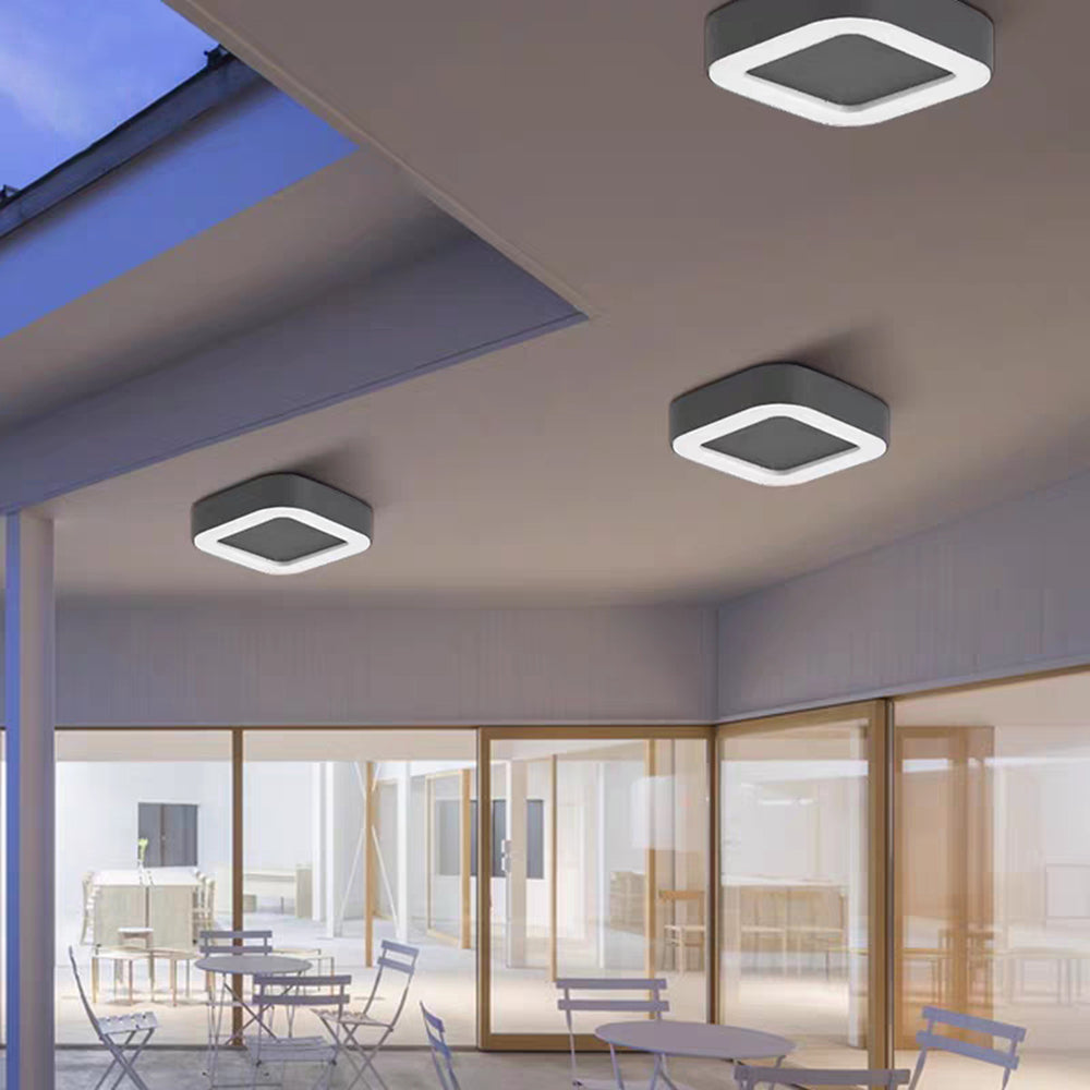 Orr Modern Rond Rrote LED Plafondlampen Witte Metal  Woonkamer