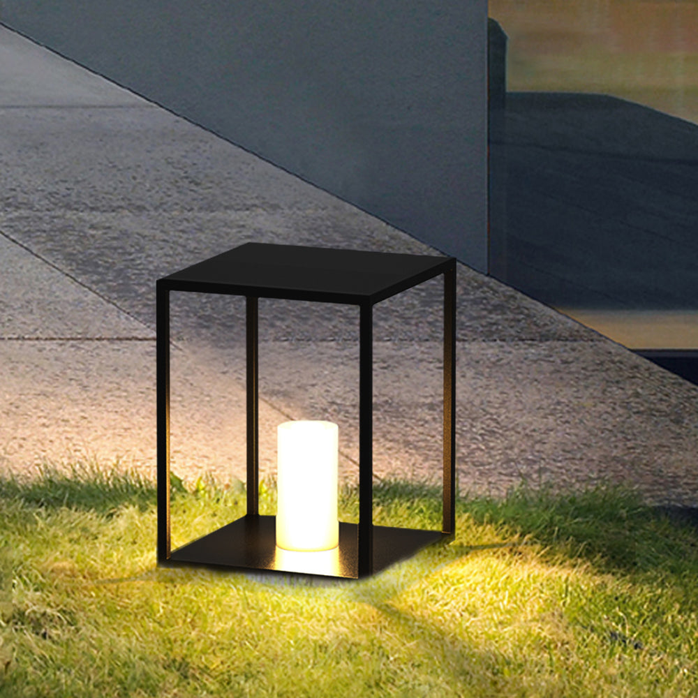 Pena Rechthoekig Hanglamp Zonne Energie Zwart Metaal/Acryl Tuin
