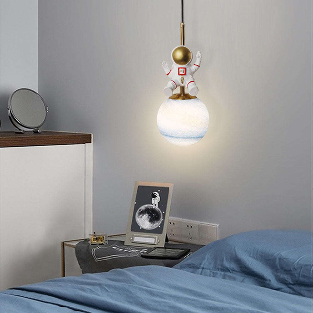 Minori Design Astronauten LED Plafondlamp Metaal/Acryl Wit Slaap/Woon/Eetkamer