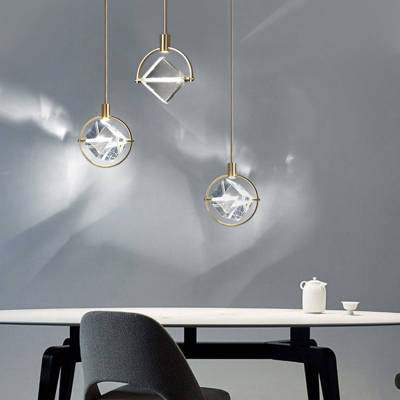 Kristy Moderne Luxe Geometrie Hanglamp Goud Metaal/Kristall Woon/Slaap/Eetkamer