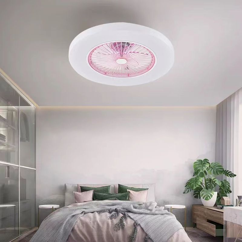 Morandi Moderne Ronde Plafondventilator met Lamp Metaal/Acryl Wit Slaap/Woon/Eetkamer