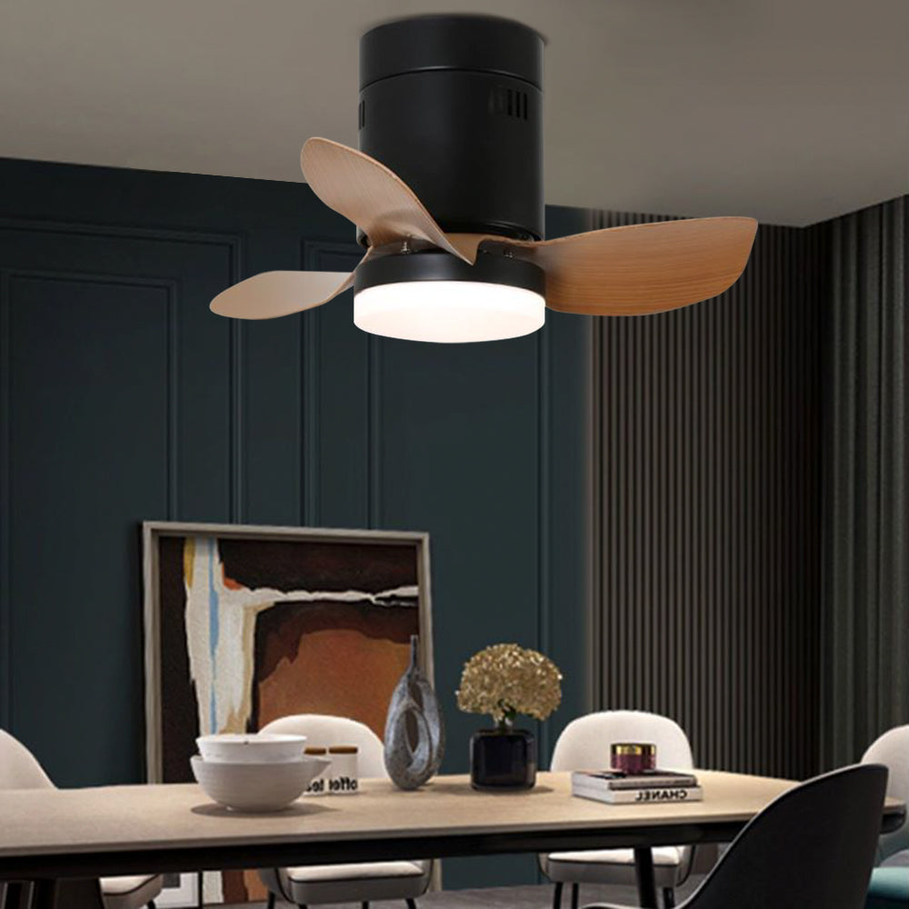 Walters Moderne Design LED Plafondventilator met Lamp Metaal/Acryl Zwart/Bruin Woonkamer/Eetkamer