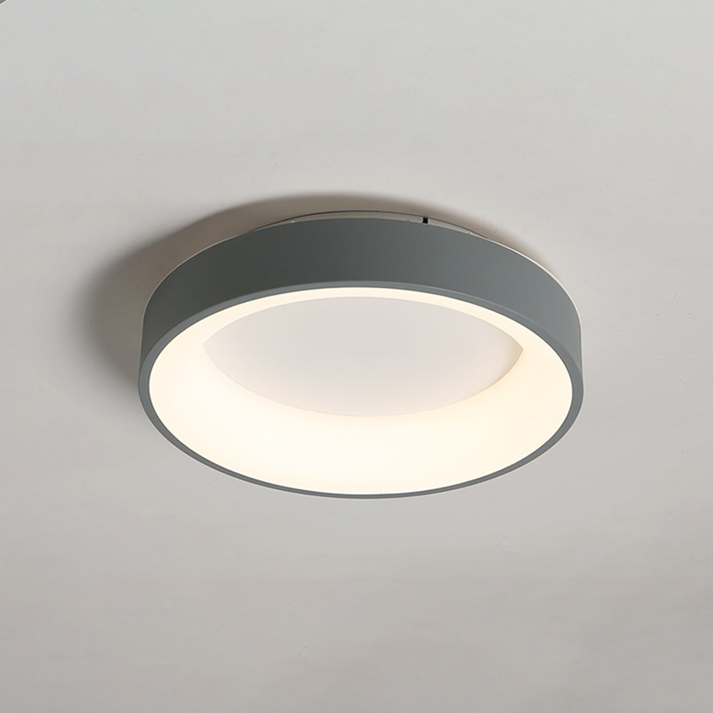 Quinn Moderne Ronde LED Plafondlamp Metaal/Acryl Wit/Grijs Woon/Eetkamer