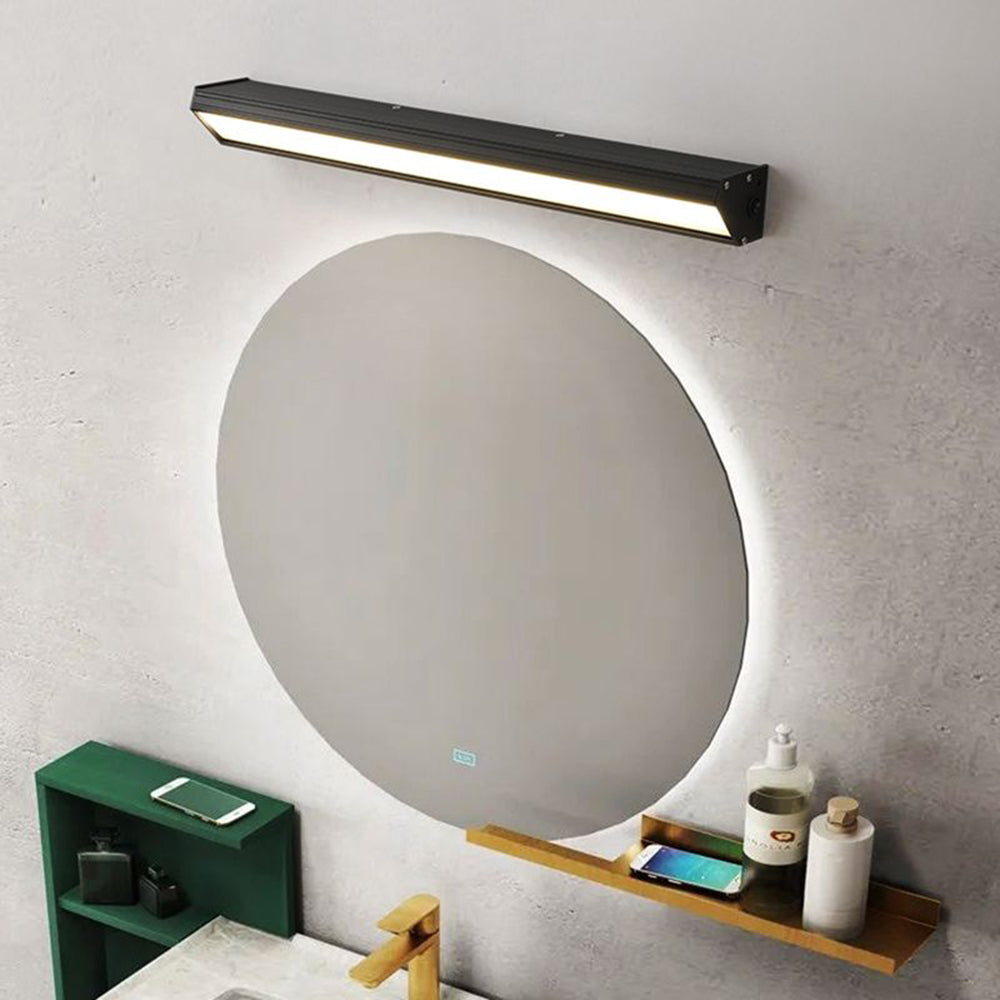 Orr Moderne Design LED Minimalistische Lineaire Trigonale Zuil Wandlamp Metaal/Acryl Zwart/Wit Badkamer