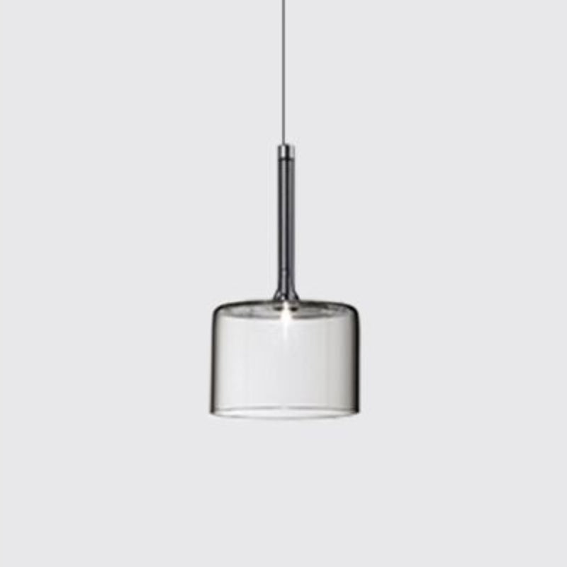 Hailie Moderne Design LED Hanglamp Glas Rood Grijs Woonkamer