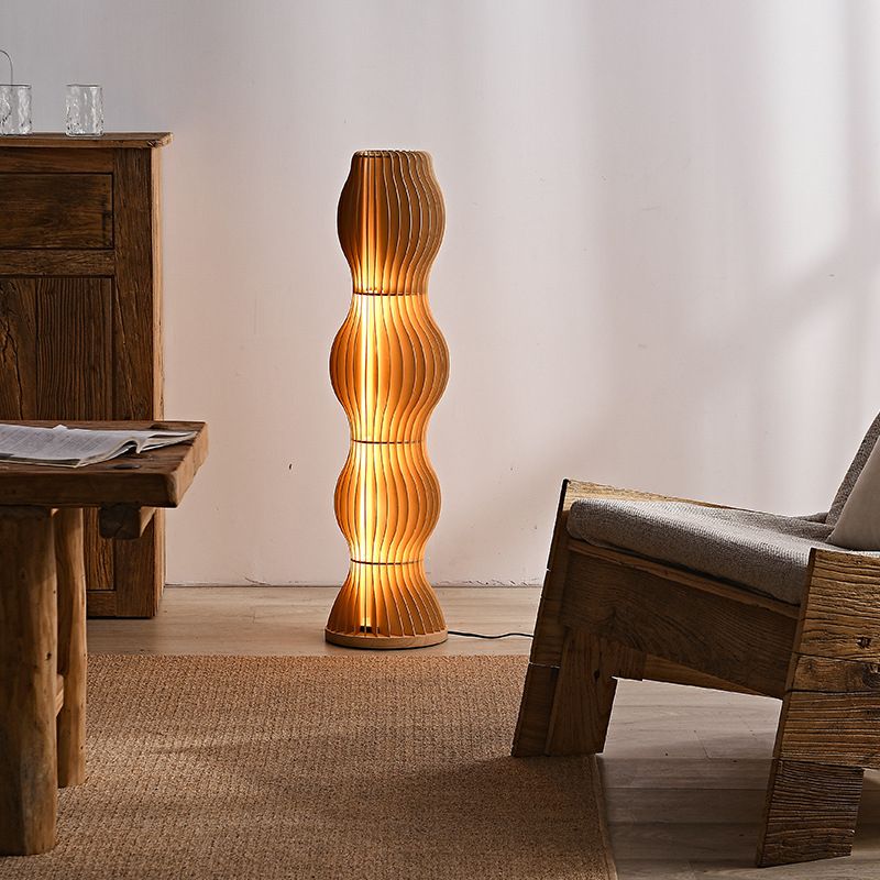 Ozawa Modern Design LED Vloerlamp Uniek Houten Creatief Woonkamer