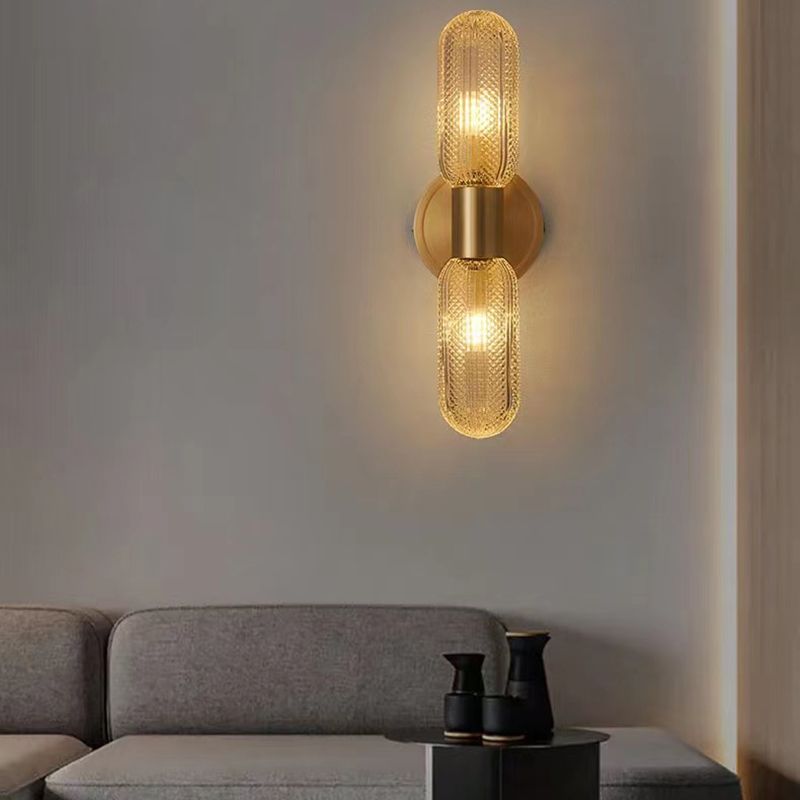 Hailie Moderne Bol LED Wandlamp Metaal/Glas Goud/Transparant Slaap/Woon/Badkamer