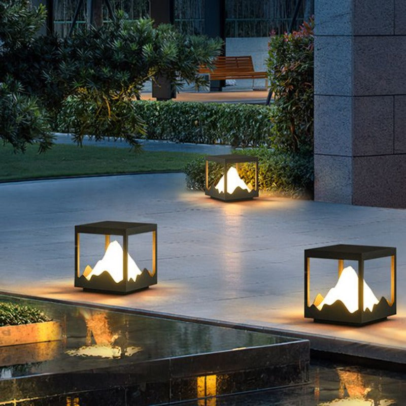 Riley Design LED Berg Buitenlamp Zonne Metaal Zwart Tuin/Stoeprand/Balkon