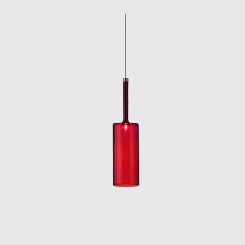 Hailie Moderne Design LED Hanglamp Glas Rood Grijs Woonkamer