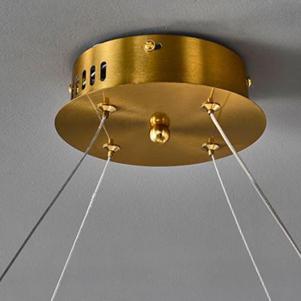 Evette Moderne Design LED Hanglamp Creative Ring Metaal/Arcylische Goud Woon/Slaapkamer