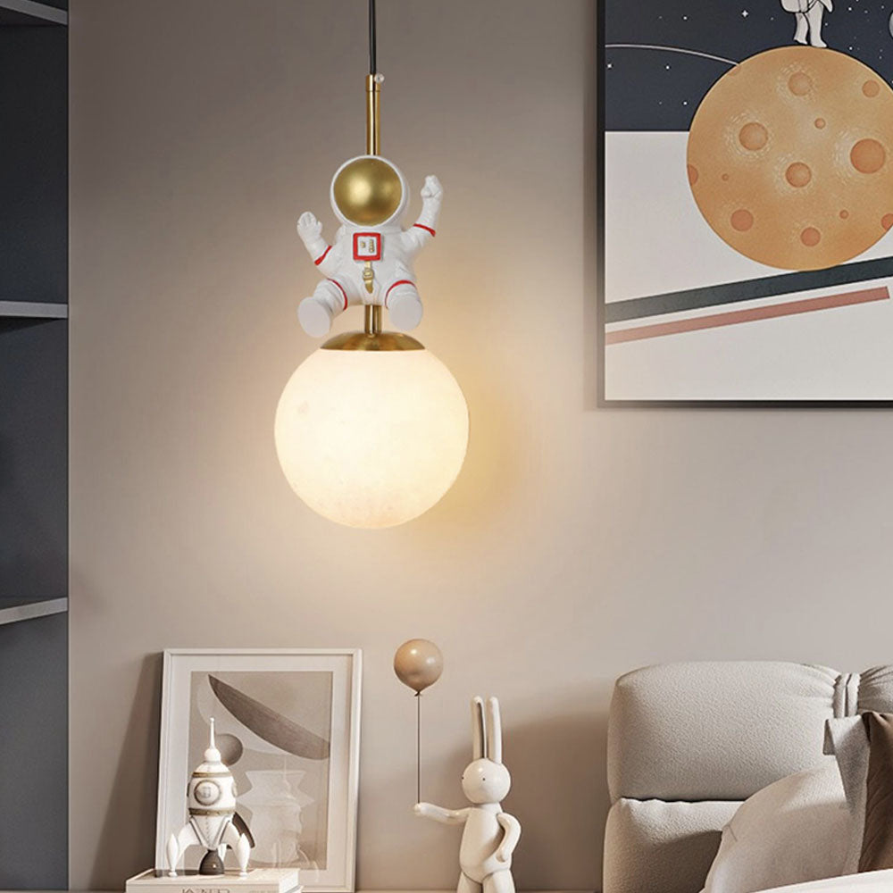 Minori Design Astronauten LED Plafondlamp Metaal/Acryl Wit Slaap/Woon/Eetkamer