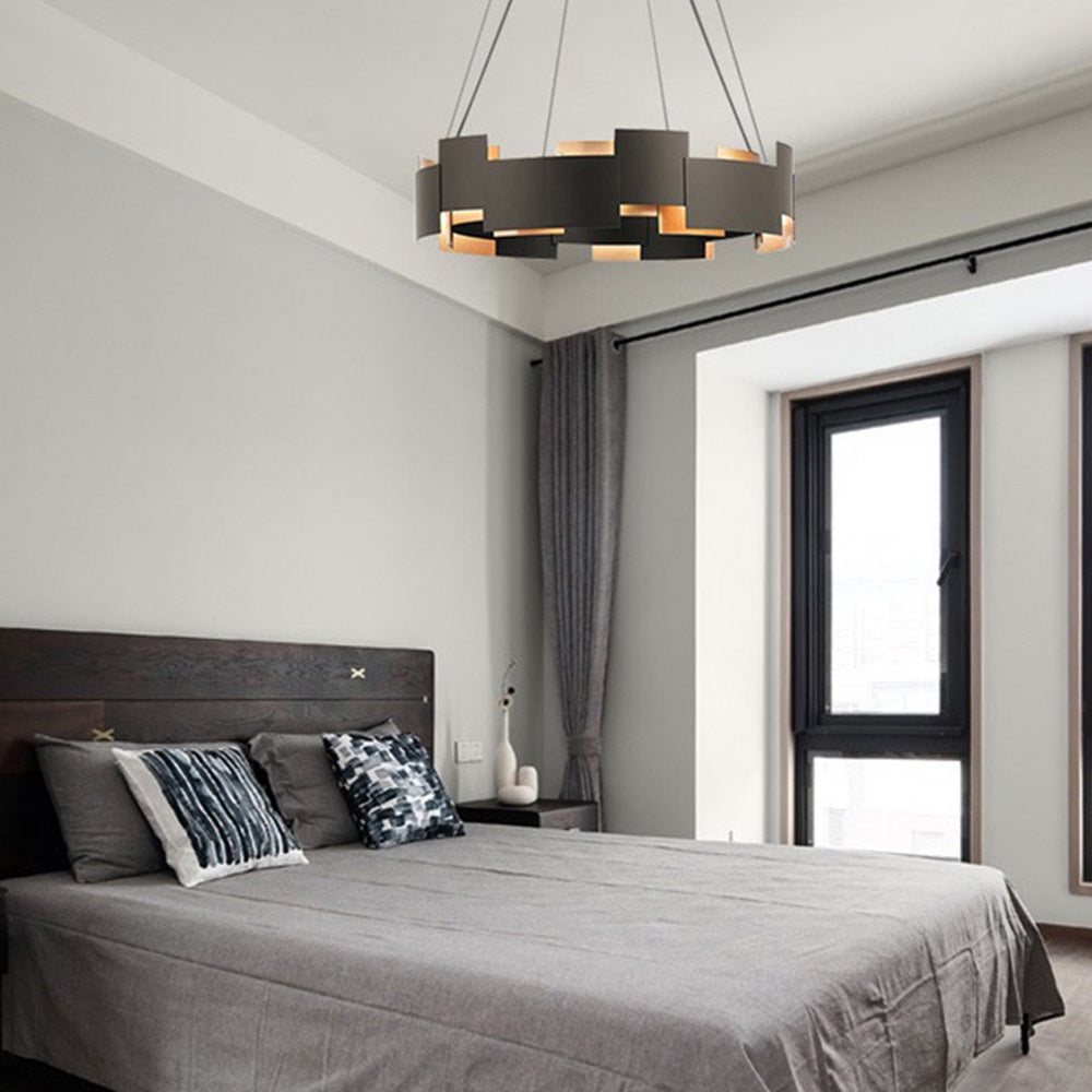 Evette Moderne Ronde LED Hanglamp Metaal Zwart Slaap/Woon/Eetkamer