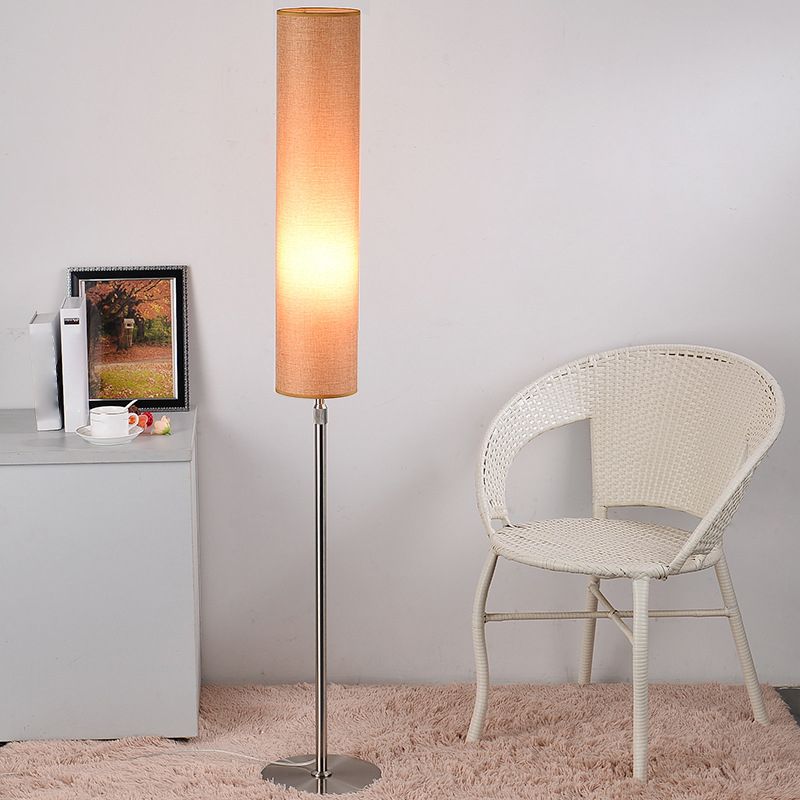 Renée Moderne Design Cilinder Stoffen Metalen Vloerlamp Wit/Rood/Bruin/Koffie Slaapkamer/Kinderkamer/Woonkamer