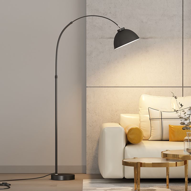 Morandi Moderne Boogvormige Vloerlamp Zwart/Rood/Geel Metaal Slaapkamer/Woonkamer