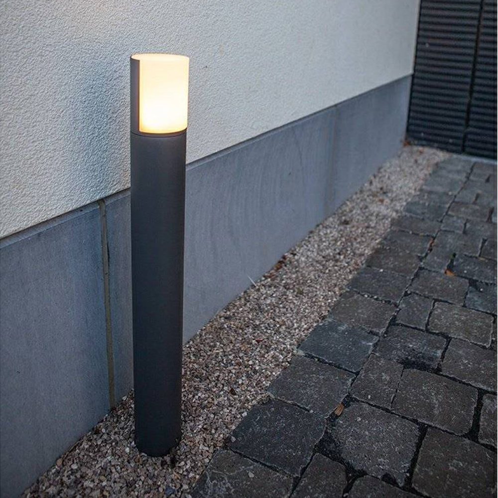 Pena Moderne LED Kubus Buitenlamp Zonne Metaal Zwart Tuin/Stoeprand/Balkon