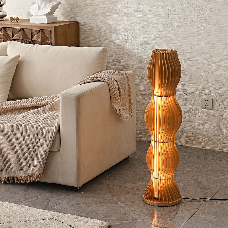 Ozawa Modern Design LED Vloerlamp Uniek Houten Creatief Woonkamer