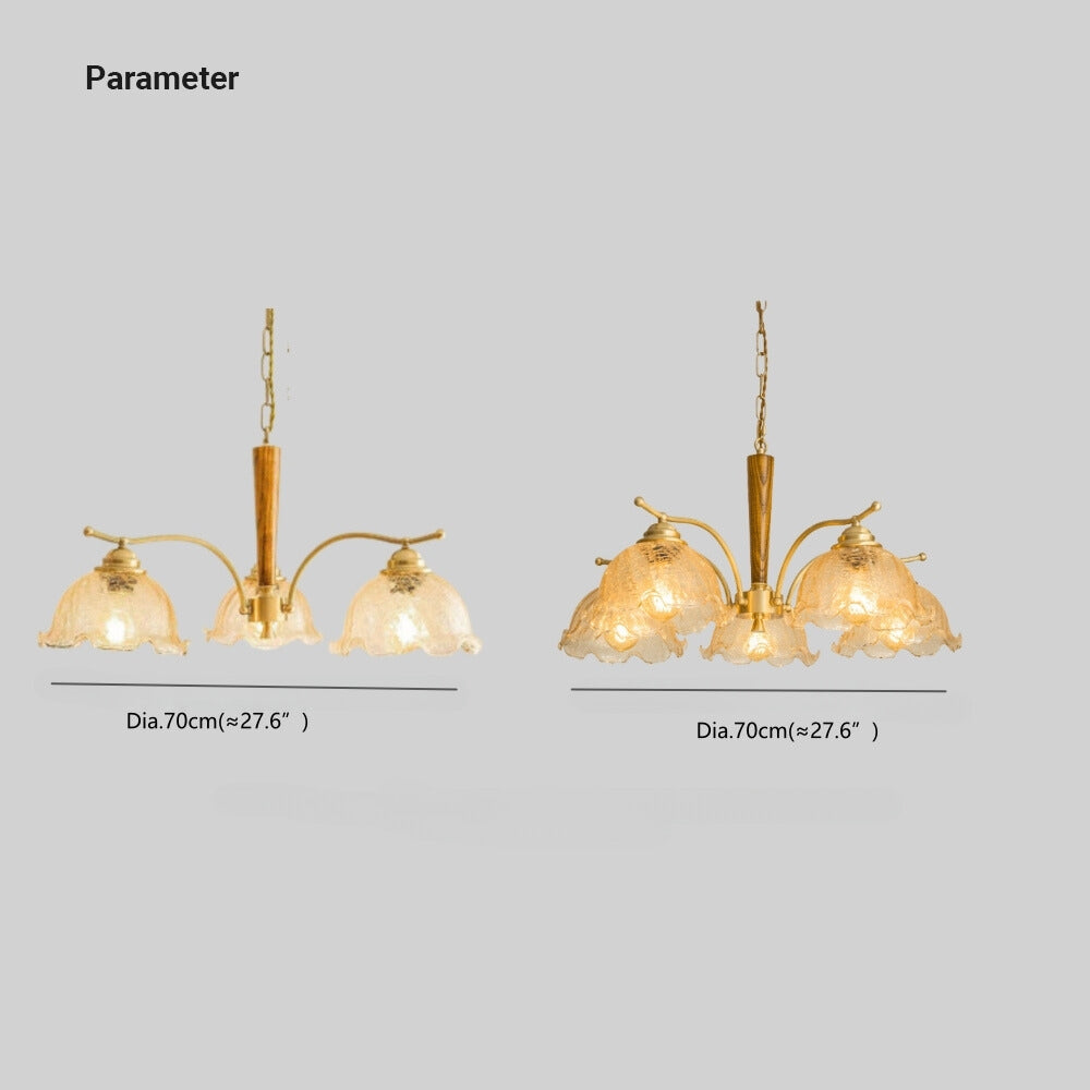 Lily Retro LED Metaal/Hout Kroonluchters Woonkamer/Slaapkamer