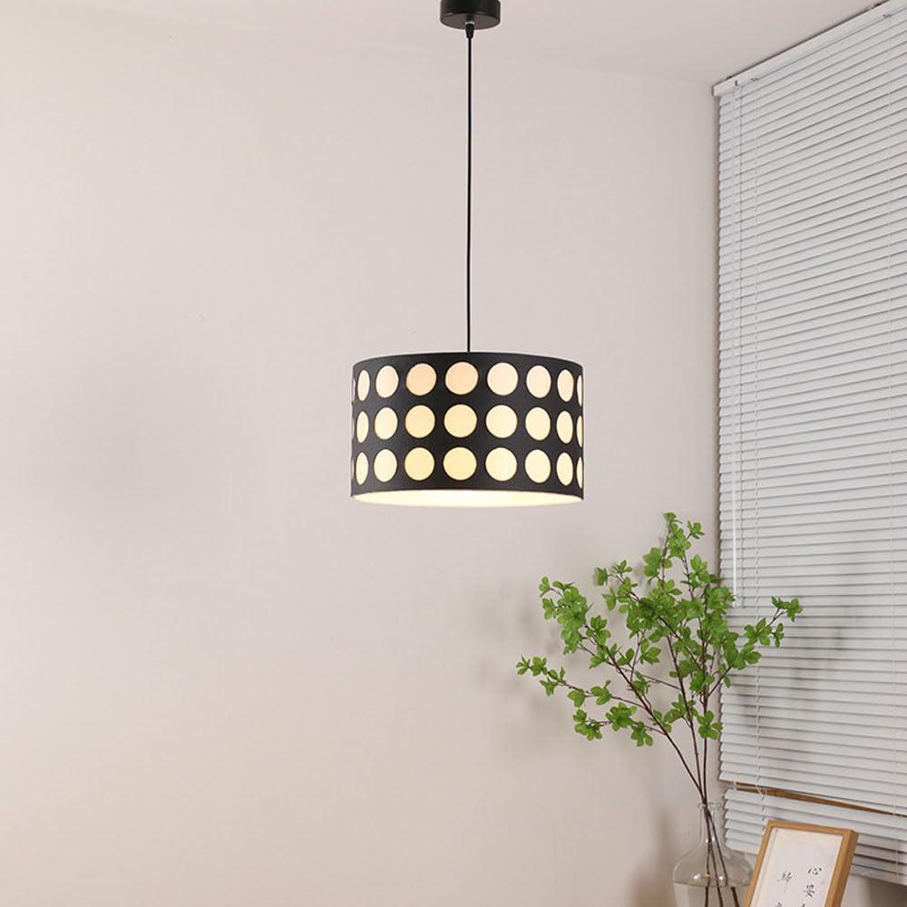 Hailie Retro Rond LED Hanglampen Metaal Stof Woonkamer