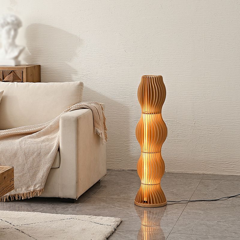 Ozawa Modern Design LED Vloerlamp Uniek Houten Creatief Woonkamer