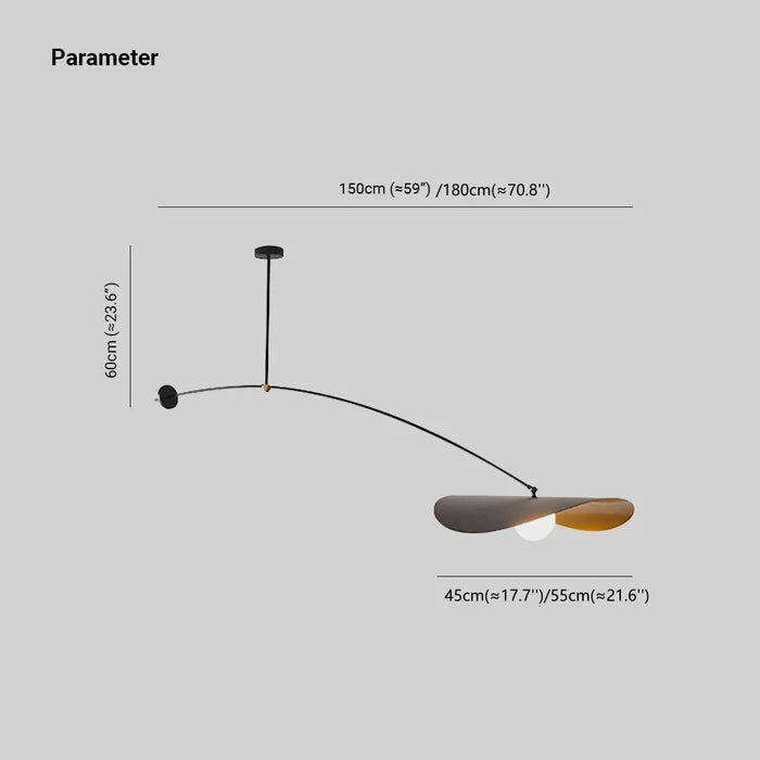 Carins Moderne Lotusblad LED Hanglamp Zwart/Goud Metaal Woonkamer