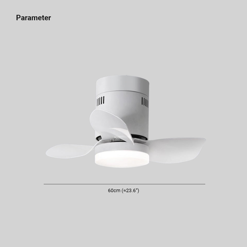 Walters Moderne Design LED Plafondventilator met Lamp Metaal/Acryl Wit Woonkamer/Eetkamer