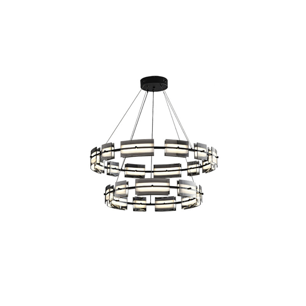 Evette Moderne Design LED Minimalistische Ring Hanglamp Metalen/Glas Zwart/Goud Slaap/Eetkamer