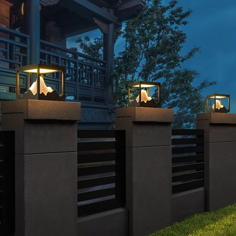 Riley Design LED Berg Buitenlamp Zonne Metaal Zwart Tuin/Stoeprand/Balkon