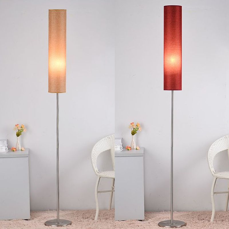 Renée Moderne Design Cilinder Stoffen Metalen Vloerlamp Wit/Rood/Bruin/Koffie Slaapkamer/Kinderkamer/Woonkamer