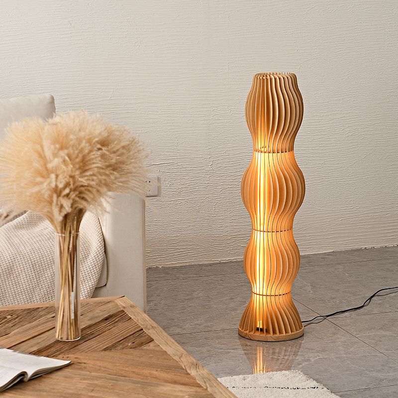 Ozawa Modern Design LED Vloerlamp Uniek Houten Creatief Woonkamer