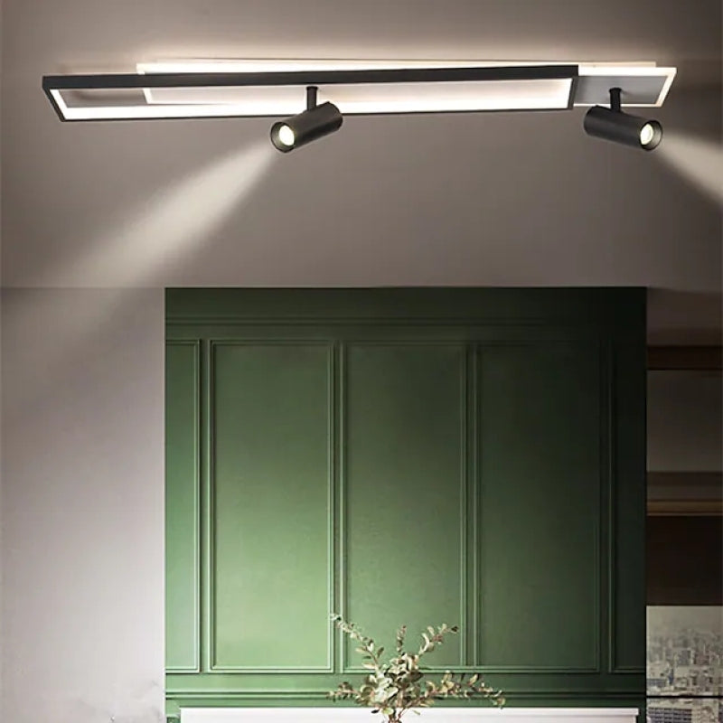 Haney Moderne Design LED Rechthoekige Verstelbare Plafondlamp Zwart Gang/Hal/Portiek