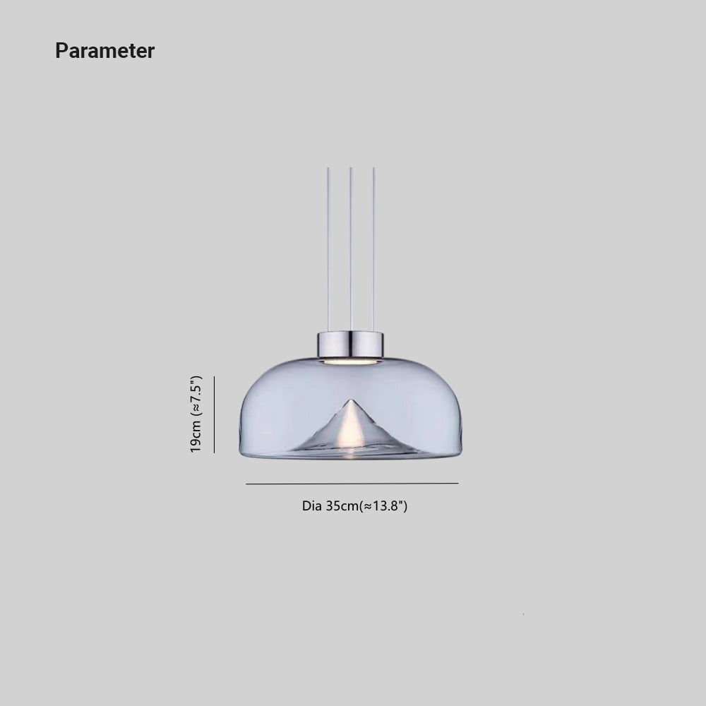 Herbert Design Berg LED Hanglamp Metaal/Glas Transparant Woon/Slaap/Kinderkamer