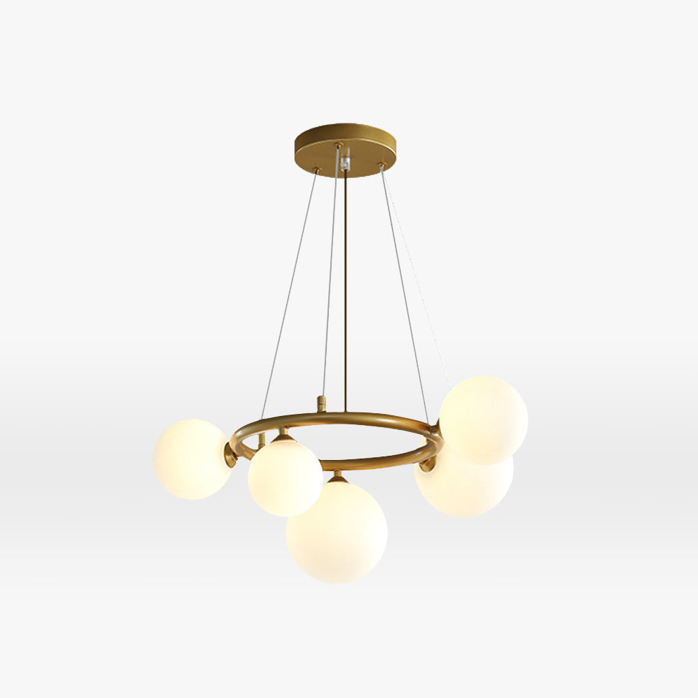 Valentina Moderne Design LED Wave Hanglamp Metaal/Glas Wit/Goud Woon/Slaap/Eetkamer