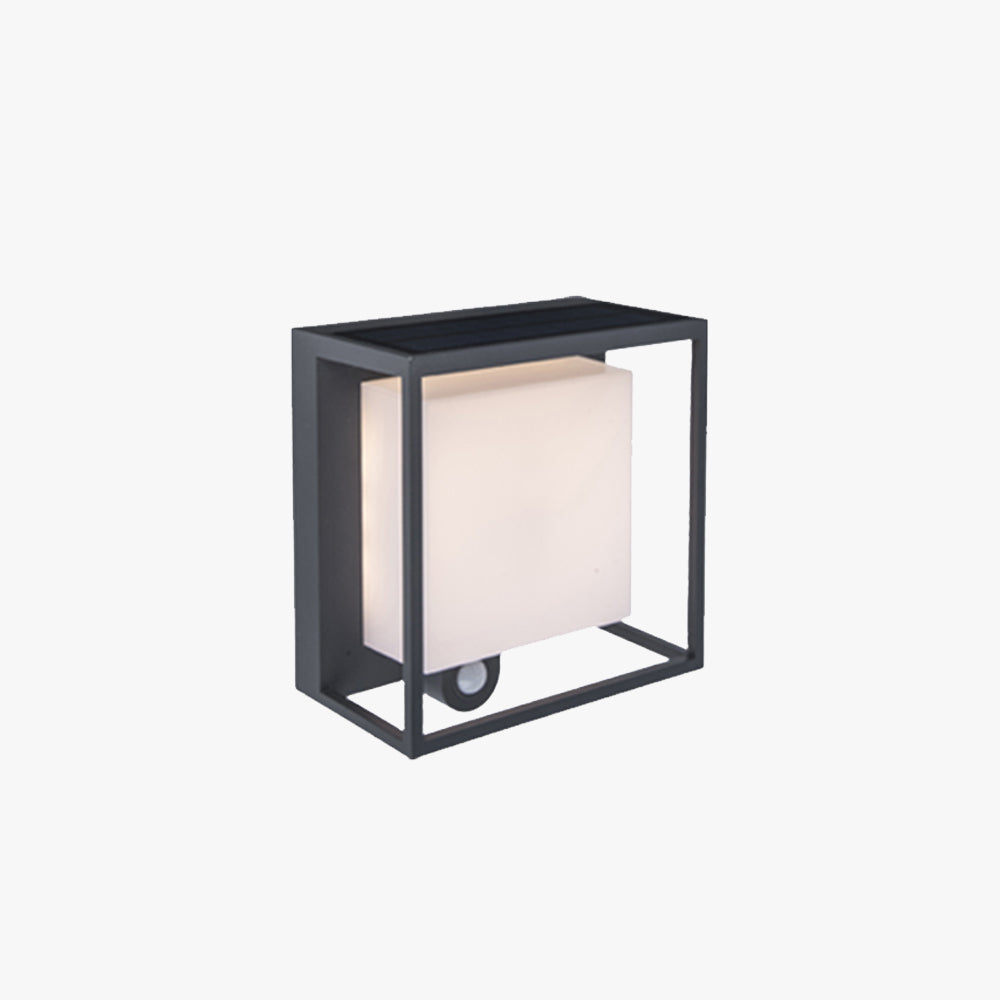 Orr Modern Design Kleine Wandlamp Wit Zwart Solar Sensor Buiten