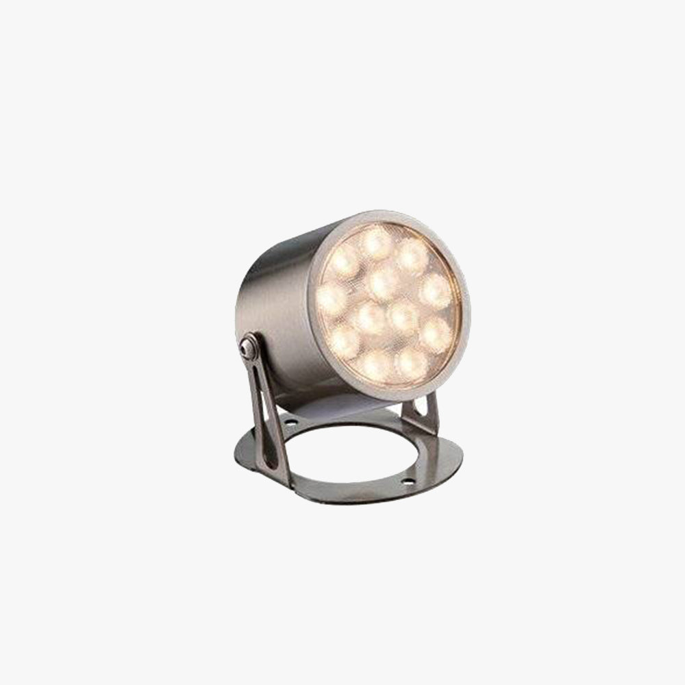 Orr Moderne Cilinder LED Buitenlamp Metaal/Glas Silver Tuin/Stoeprand/Balkon