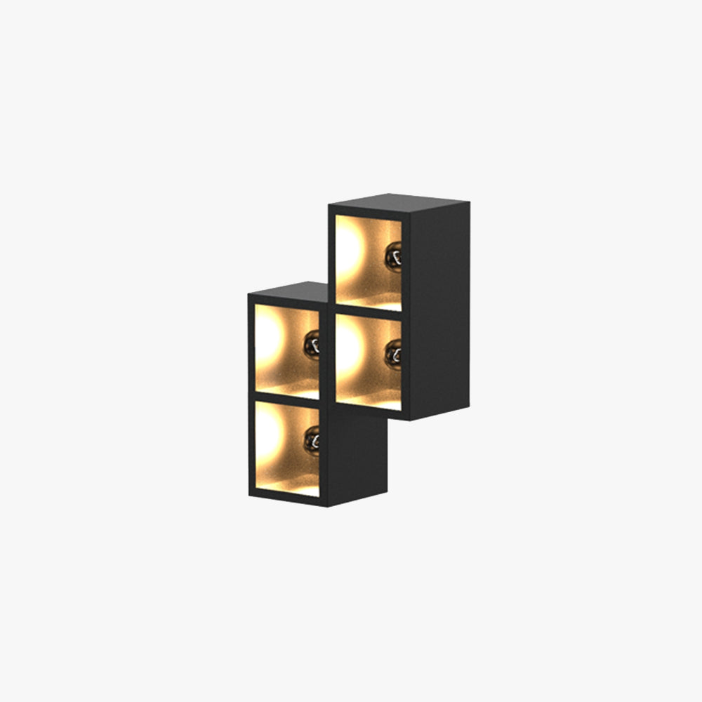 Orr Moderne Design Vierkant LED Wandlamp Metaal Zwart Buiten